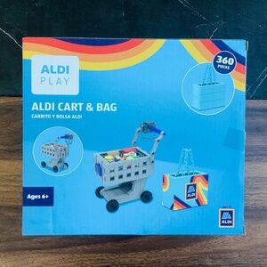 ALDI Play Cart & Bag Set 360 Pieces Toy Shopping Cart New Building Bricks Set